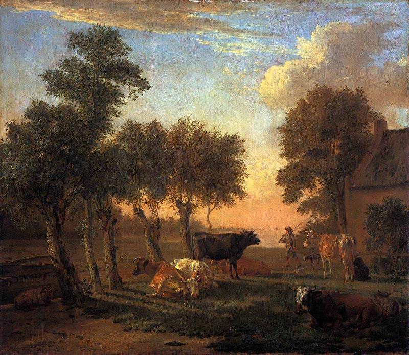 paulus potter Cows in a meadow near a farm China oil painting art